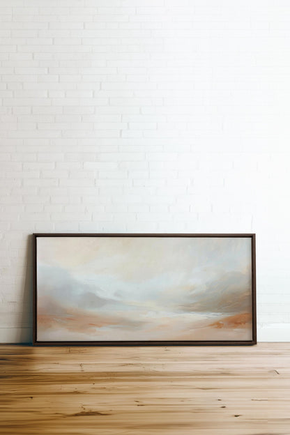 OLEKA CANVAS - DREAMY HAZE, Oeuvre sur toile étirée, encadré Brun Noyer