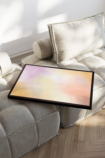 OLEKA CANVAS - POWDERED GLOW, Oeuvre sur toile étirée, encadré Noir