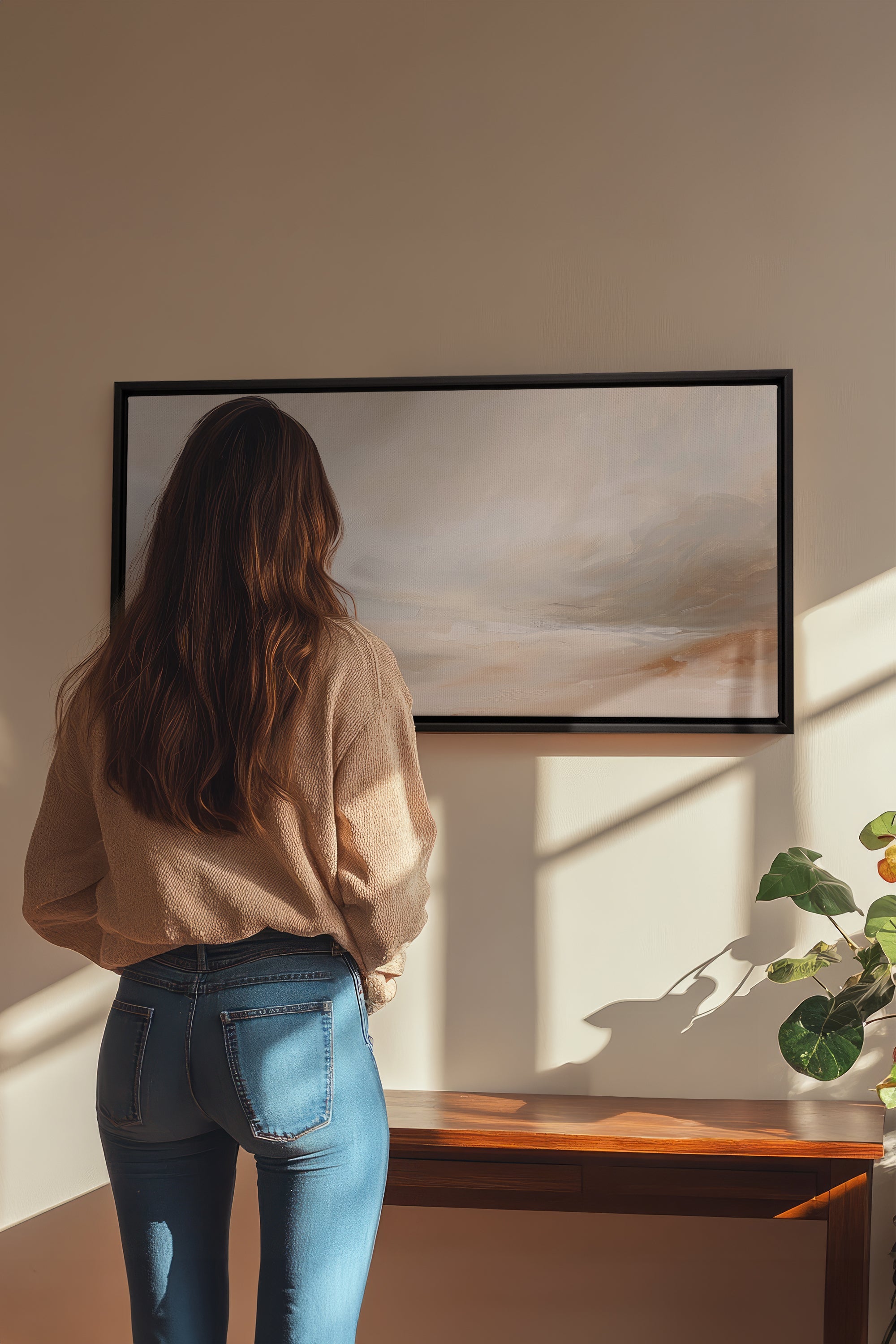 OLEKA CANVAS - DREAMY HAZE, Oeuvre sur toile étirée, encadré Noir