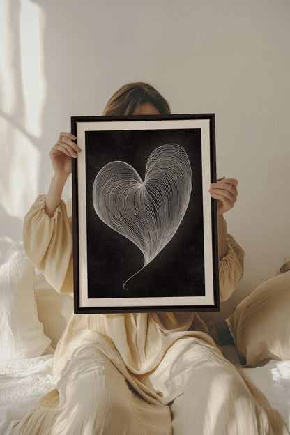 OLEKA CANVAS - SILENT PULSE, Oeuvre sur toile étirée, encadré Noir