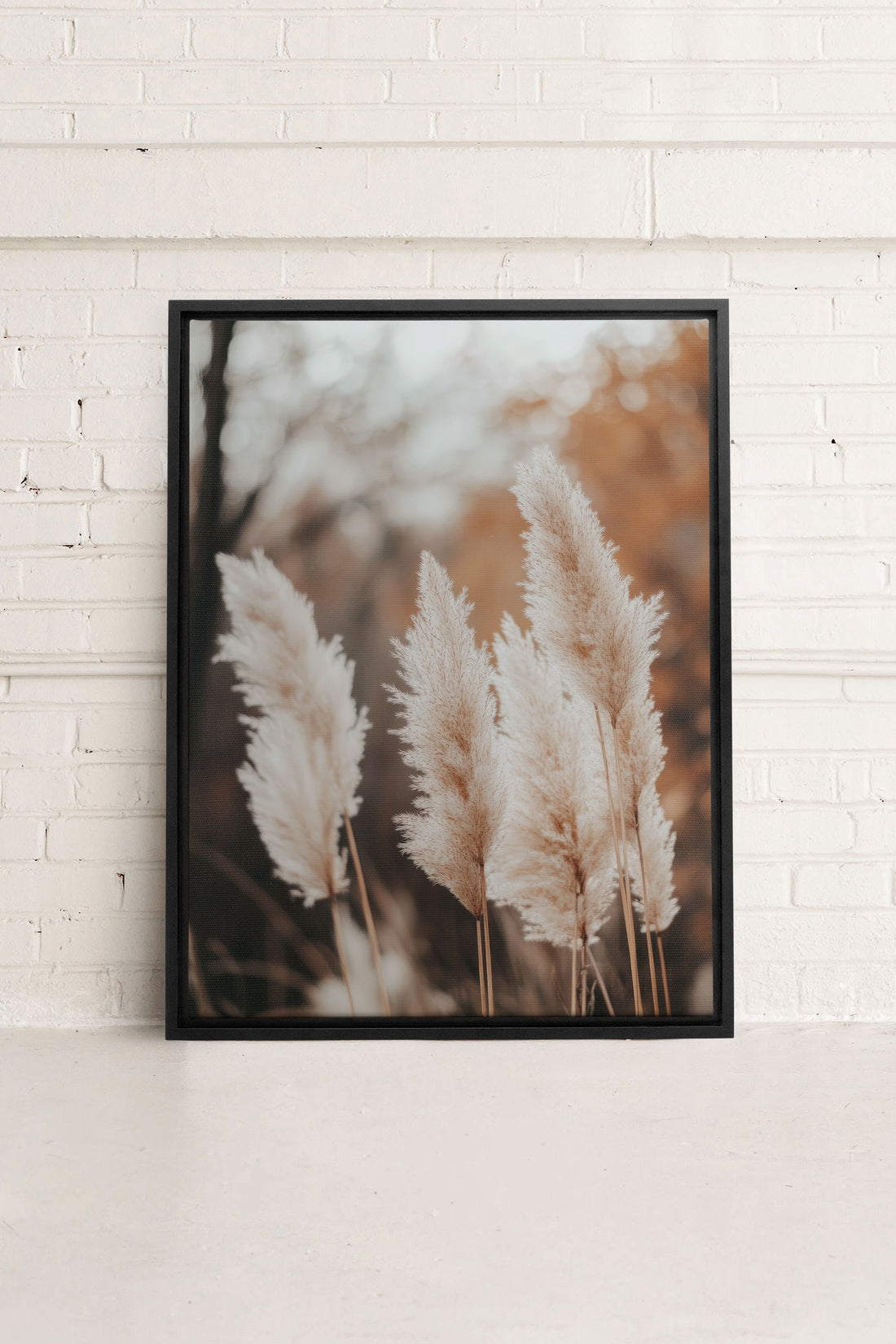 OLEKA CANVAS - GOLDEN FEATHER, Oeuvre sur toile étirée, encadré Noir