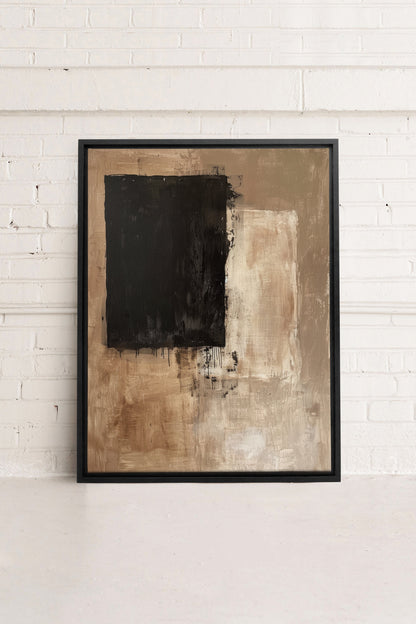 OLEKA CANVAS - INK METAPHOR II, Oeuvre sur toile étirée, encadré Noir