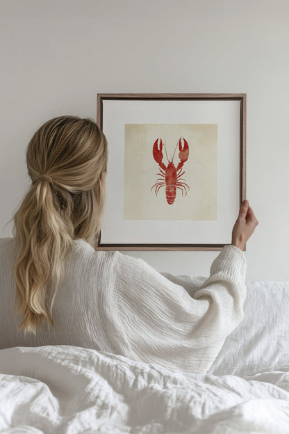 OLEKA CANVAS - CÔTE SALÉE, Oeuvre sur toile étirée, encadré Brun Chêne