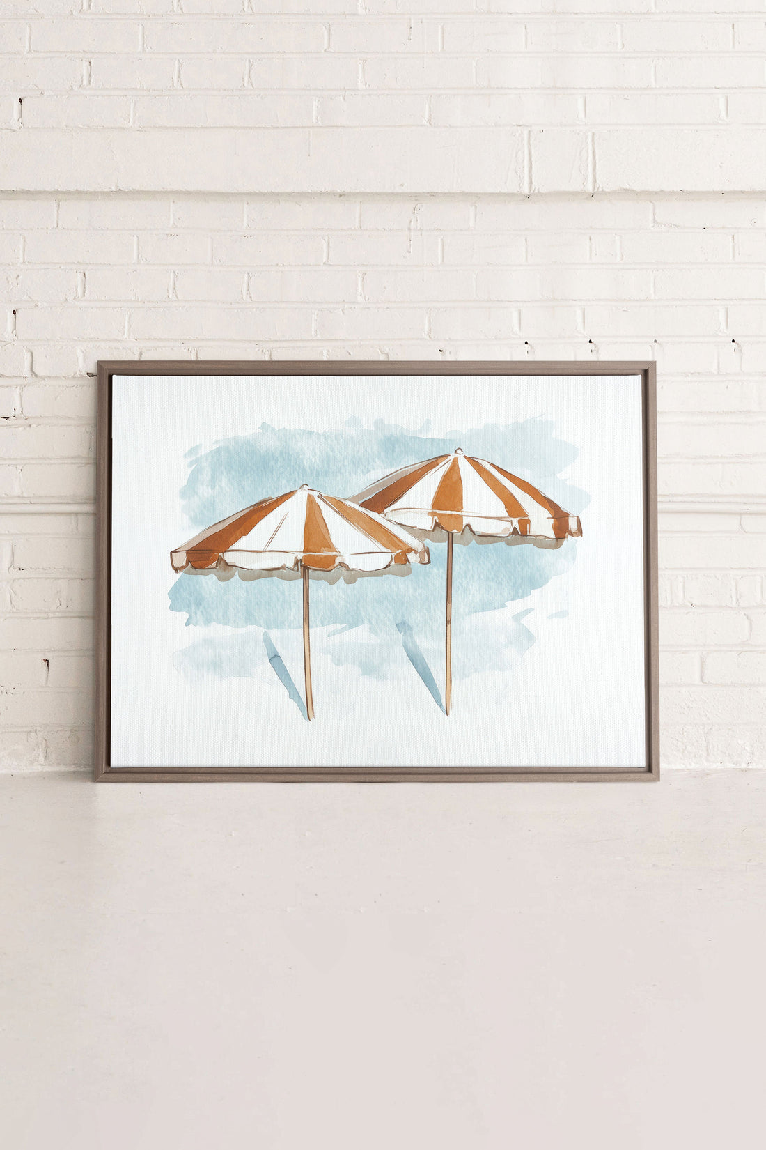 OLEKA CANVAS - OCEAN SHADE, Oeuvre sur toile étirée, encadré Brun Chêne