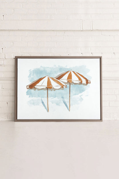 OLEKA CANVAS - OCEAN SHADE, Oeuvre sur toile étirée, encadré Brun Chêne