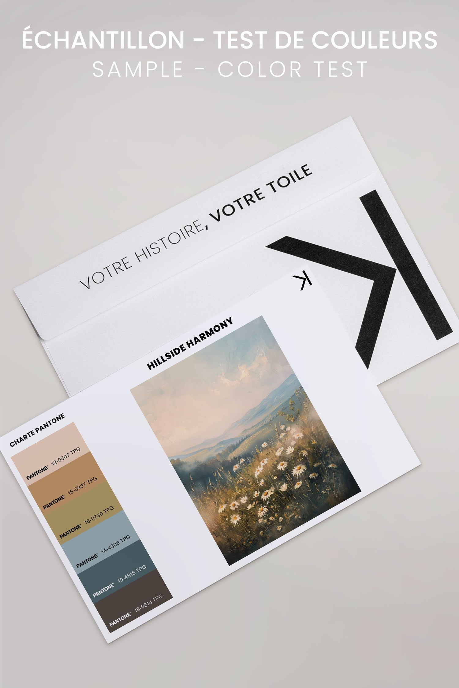 OLEKA CANVAS - HILLSIDE HARMONY, Oeuvre sur toile étirée, encadré Naturel Clair