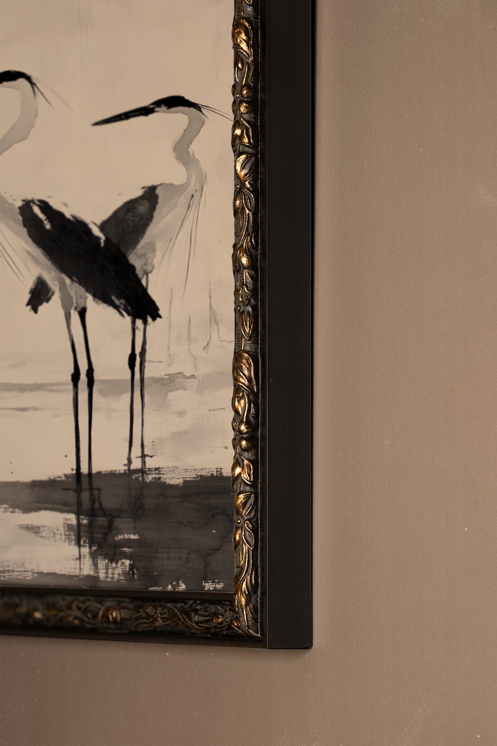 REFLET CÉLESTRE, Oeuvre sur toile rigide, encadré Vintage Bronze