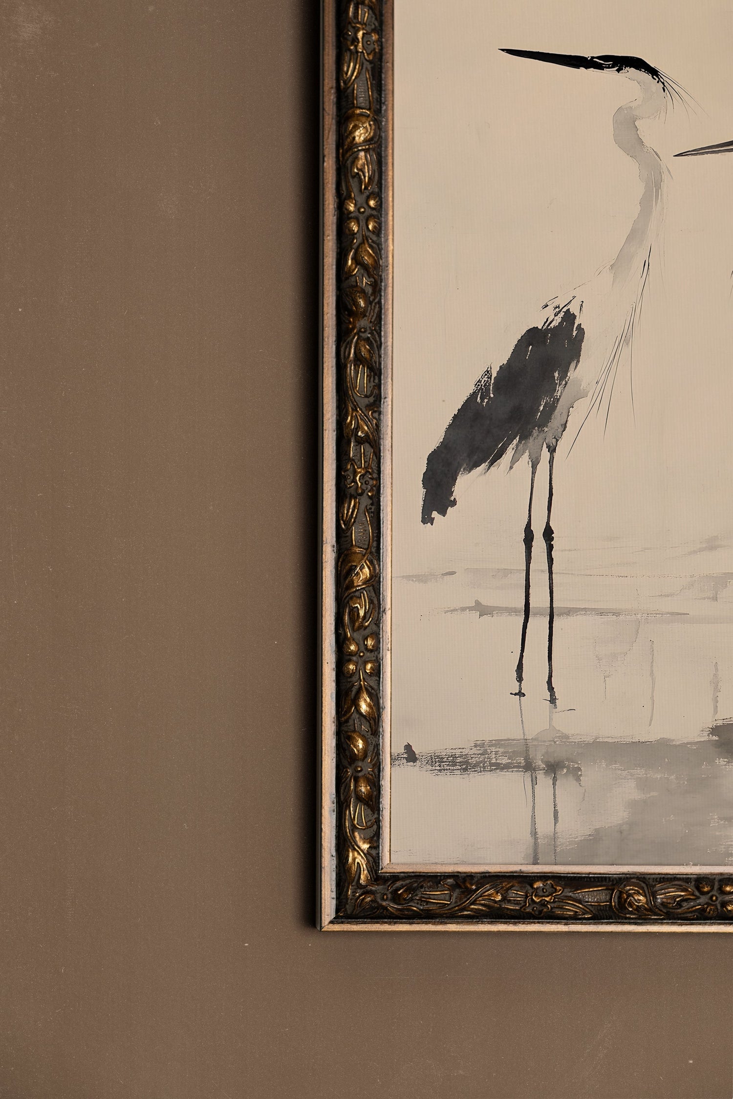 REFLET CÉLESTRE, Oeuvre sur toile rigide, encadré Vintage Bronze