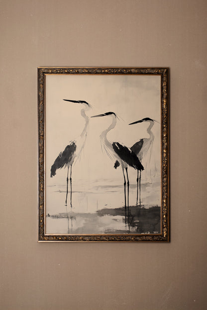 REFLET CÉLESTRE, Oeuvre sur toile rigide, encadré Vintage Bronze