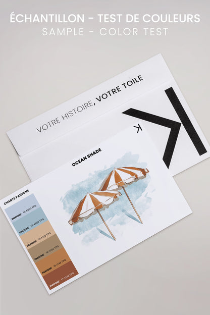 OLEKA CANVAS - OCEAN SHADE, Oeuvre sur toile étirée, encadré Blanc