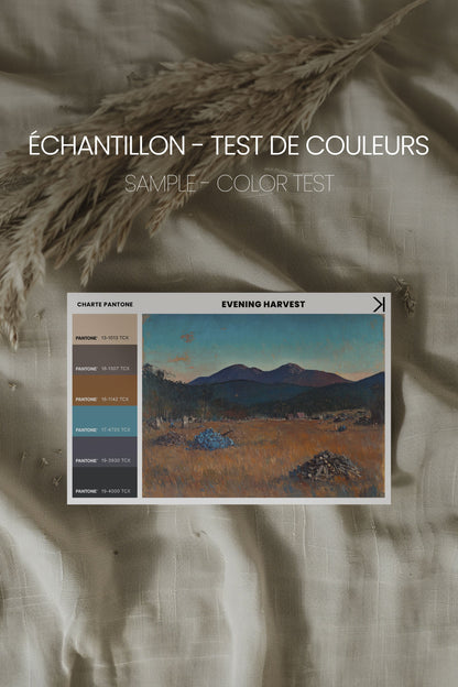 OLEKA CANVAS - EVENING HARVEST, Oeuvre sur toile étirée, encadré Naturel Clair