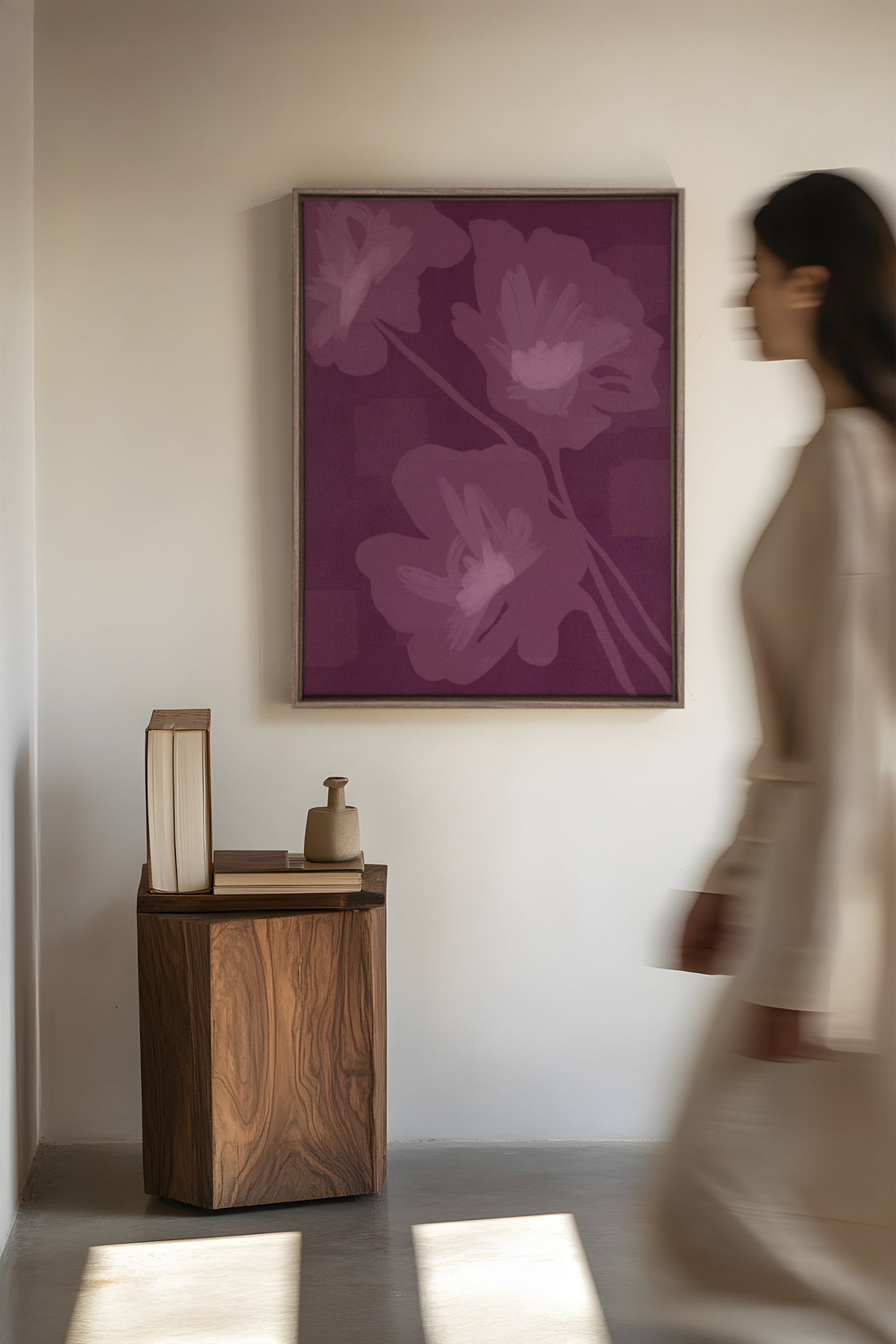 OLEKA CANVAS - DEEP HARMONY, Oeuvre sur toile étirée, encadré Brun Chêne