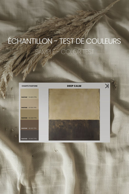 OLEKA CANVAS - DEEP CALM, Oeuvre sur toile étirée, encadré Brun Noyer