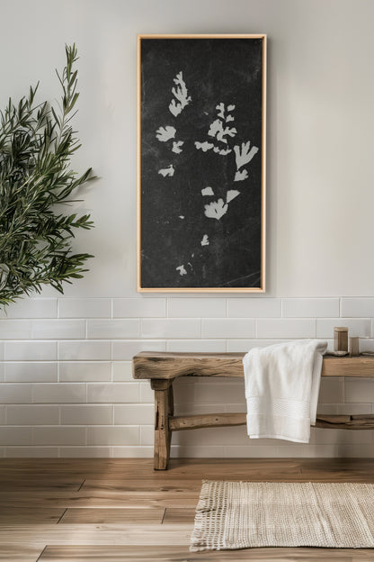 GHOST LEAVES, Work on stretched canvas, framed Naturel Clair