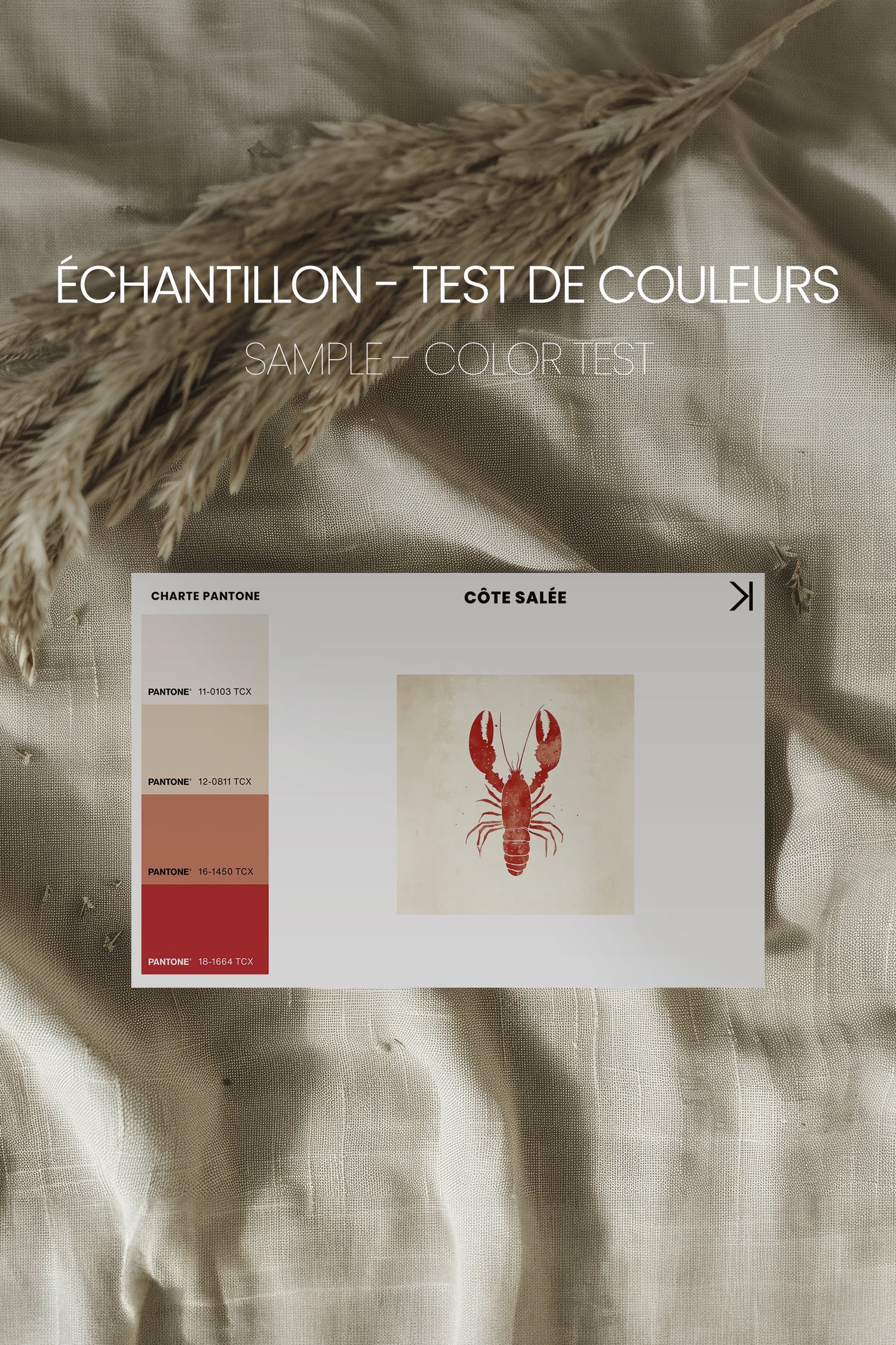 OLEKA CANVAS - CÔTE SALÉE, Oeuvre sur toile étirée, encadré Naturel Clair