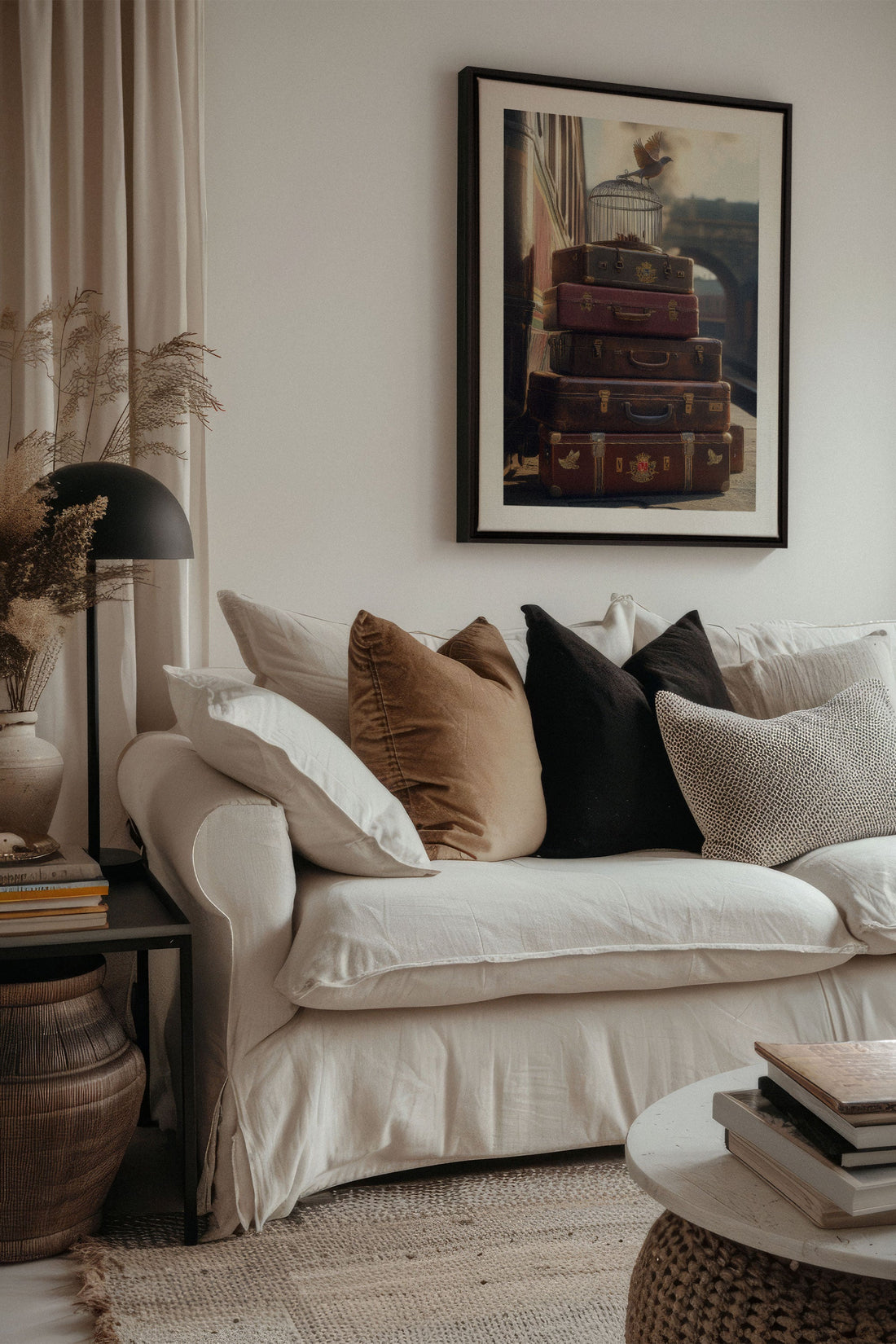 OLEKA CANVAS - SECRET JOURNEY, Oeuvre sur toile étirée, encadré Noir