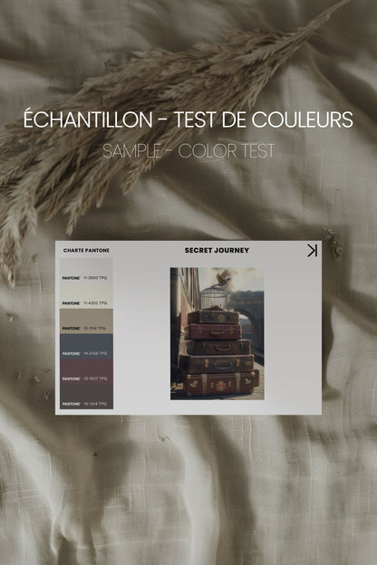 OLEKA CANVAS - SECRET JOURNEY, Oeuvre sur toile étirée, encadré Brun Chêne