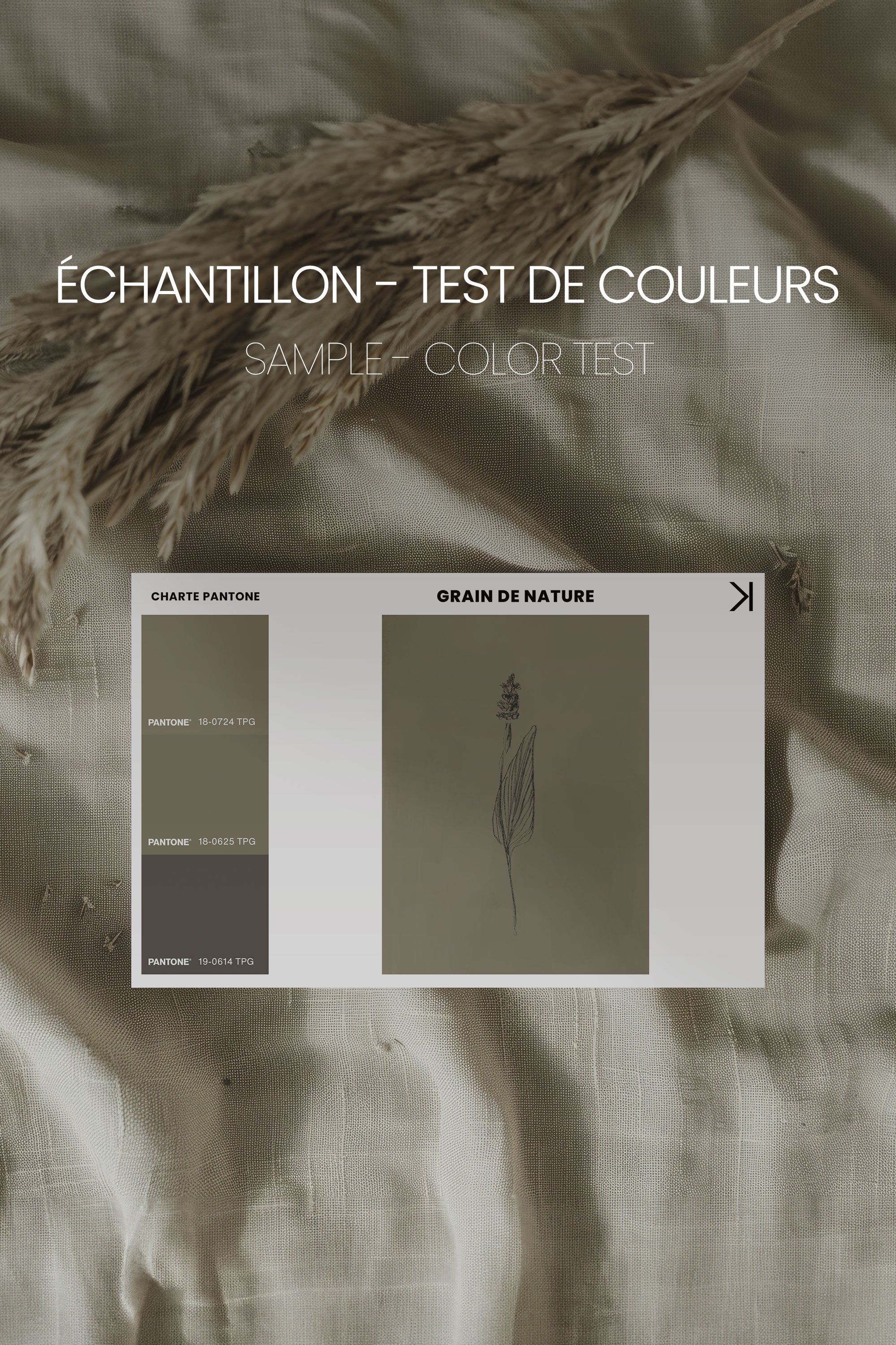 OLEKA CANVAS - GRAIN DE NATURE, Oeuvre sur toile étirée, encadré Naturel Clair