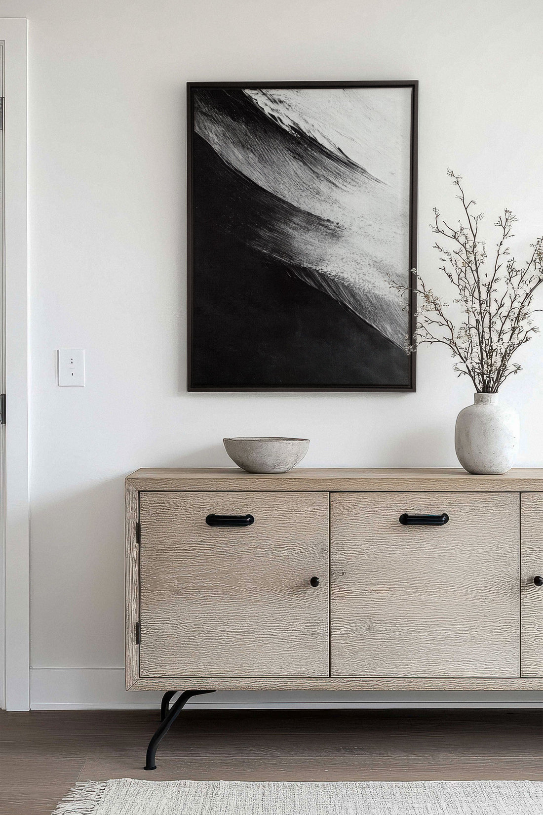 OLEKA CANVAS - TIDE OF SHADOWS, Oeuvre sur toile étirée, encadré Noir