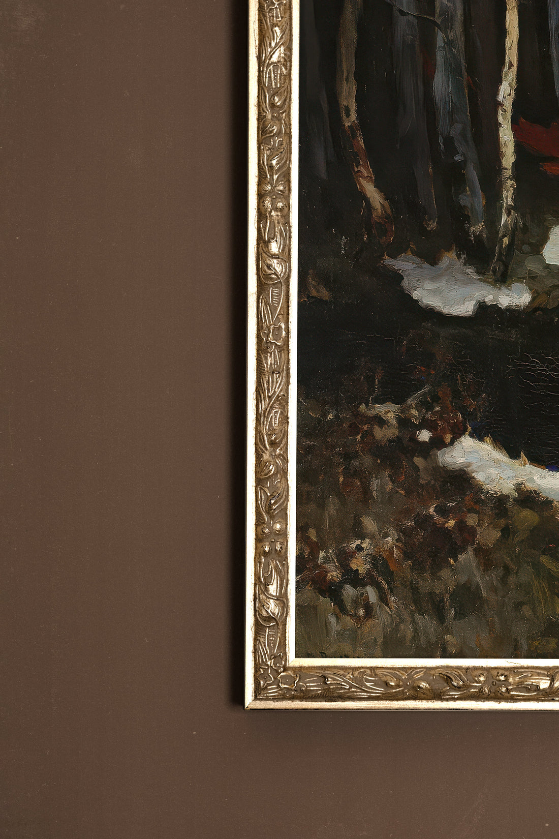 FROZEN AMBER, Oeuvre sur toile rigide, encadré Vintage Argent