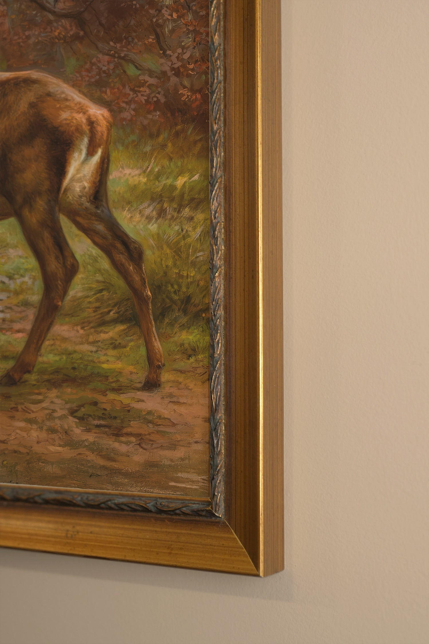 FOREST KING, Oeuvre sur toile étirée, encadré Vintage Or