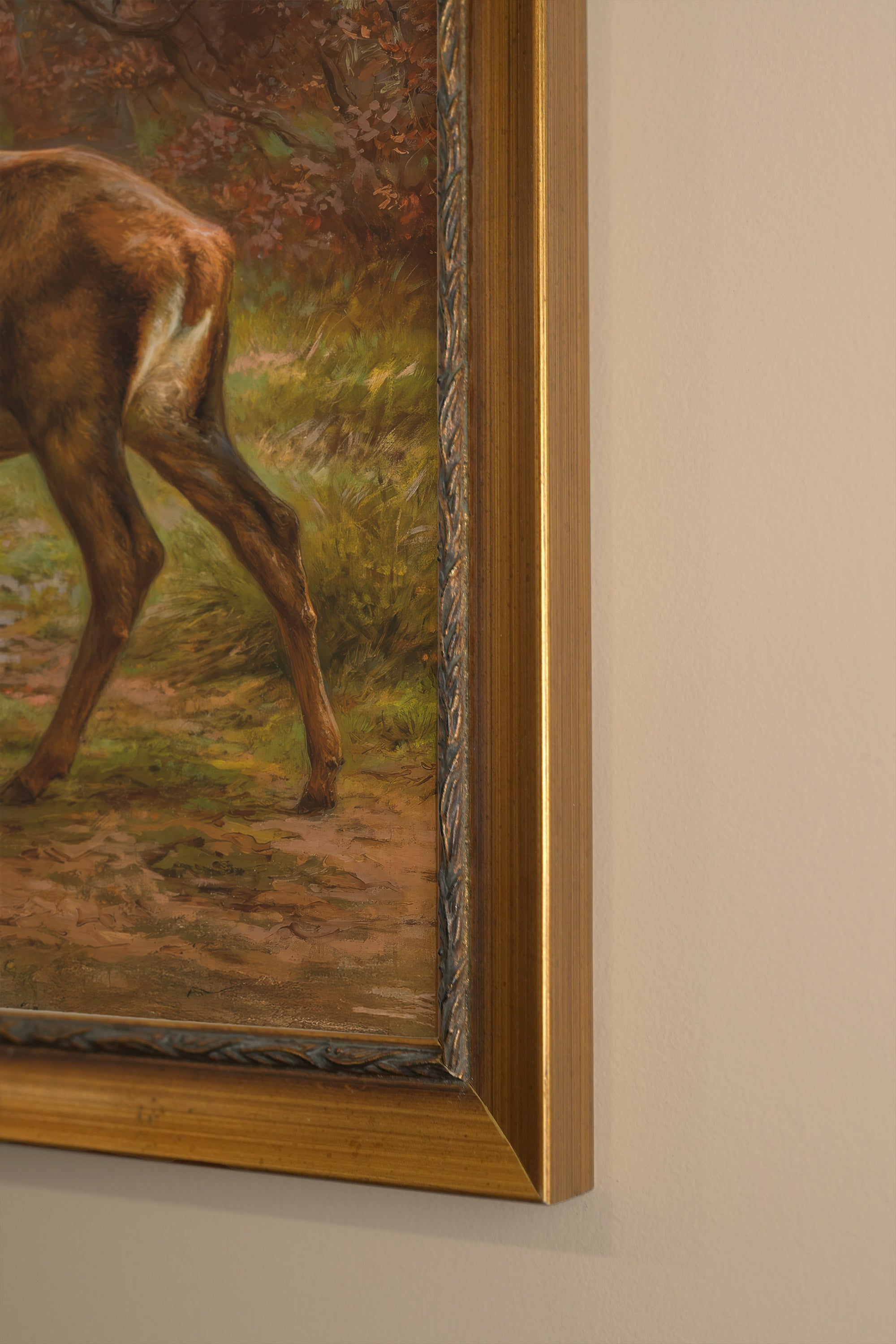 FOREST KING, Oeuvre sur toile étirée, encadré Vintage Or