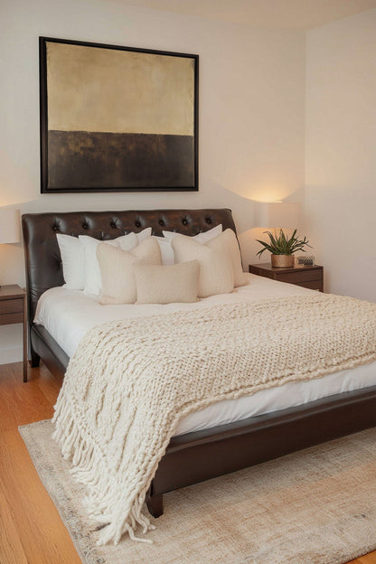 OLEKA CANVAS - DEEP CALM, Oeuvre sur toile étirée, encadré Noir