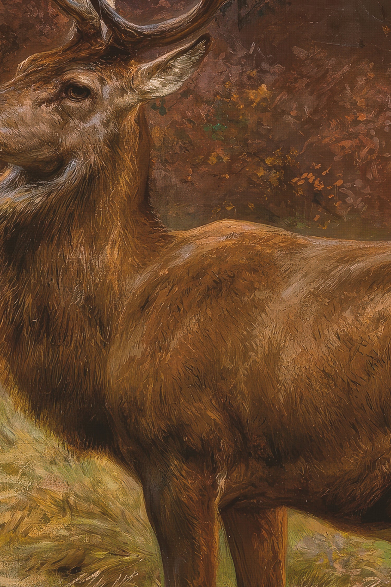 FOREST KING, Oeuvre sur toile étirée, encadré Vintage Or