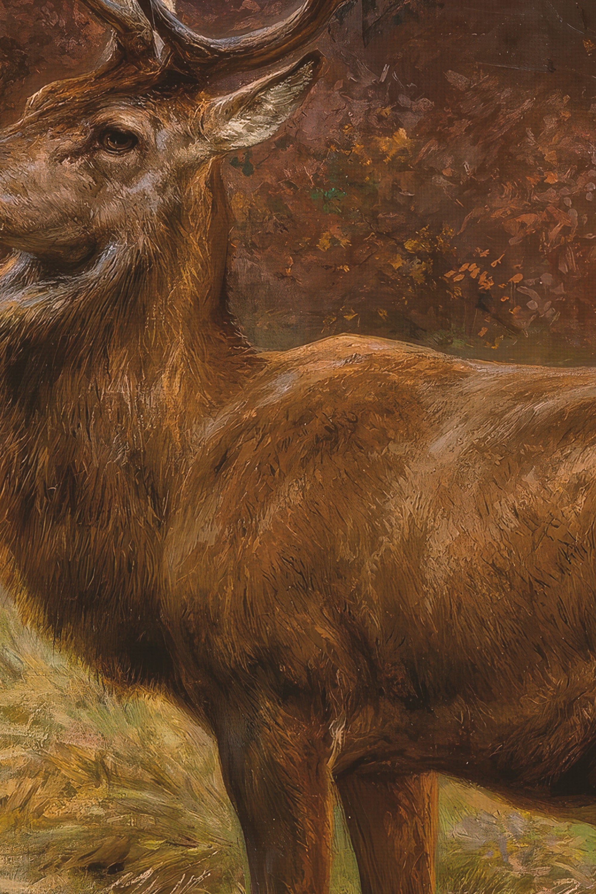 FOREST KING, Oeuvre sur toile étirée, encadré Vintage Or