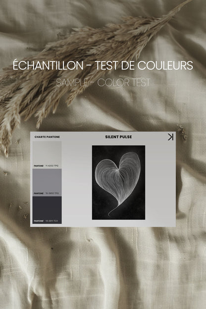 OLEKA CANVAS - SILENT PULSE, Oeuvre sur toile étirée, encadré Blanc