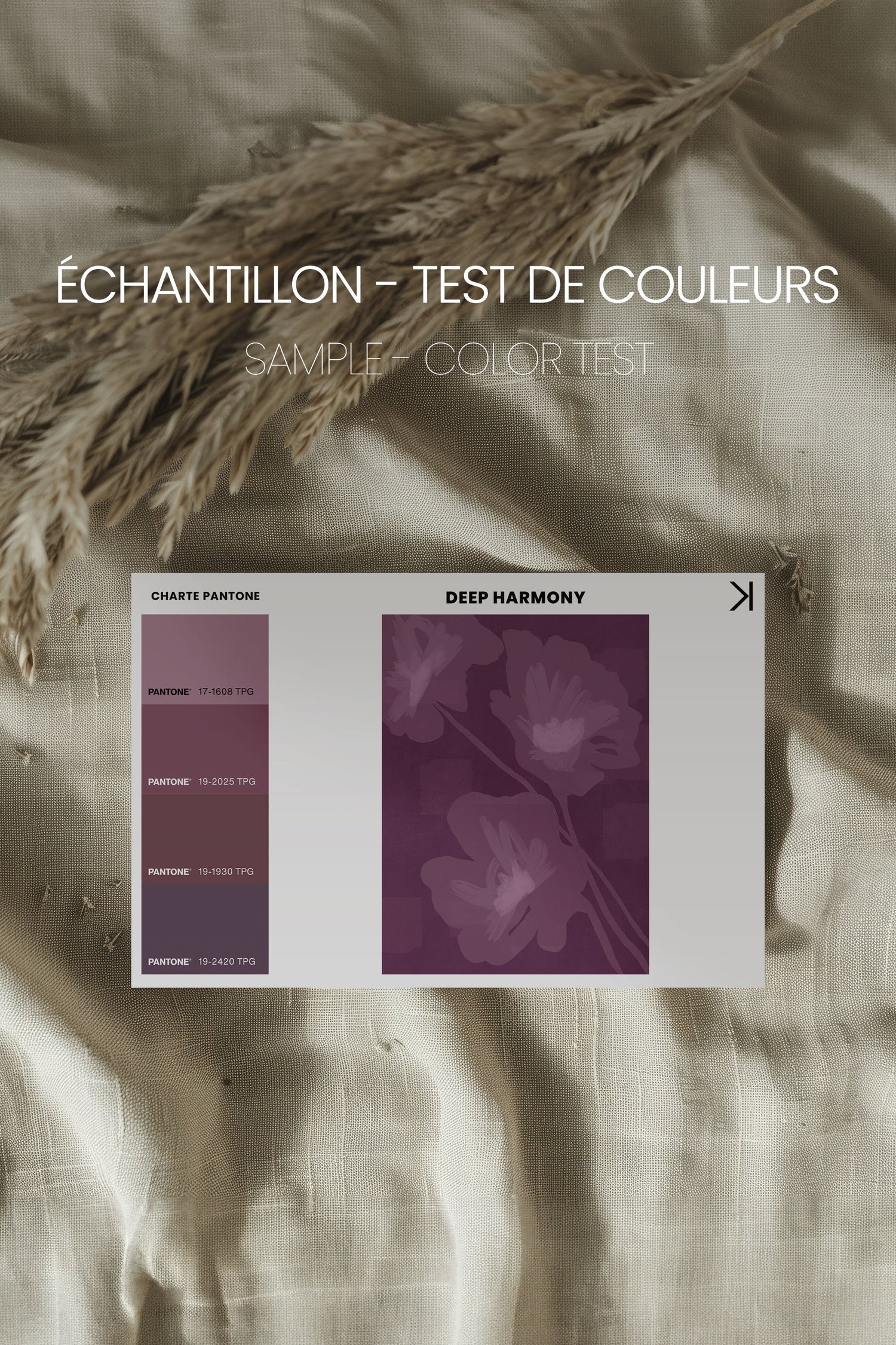 OLEKA CANVAS - DEEP HARMONY, Oeuvre sur toile étirée, encadré Brun Chêne