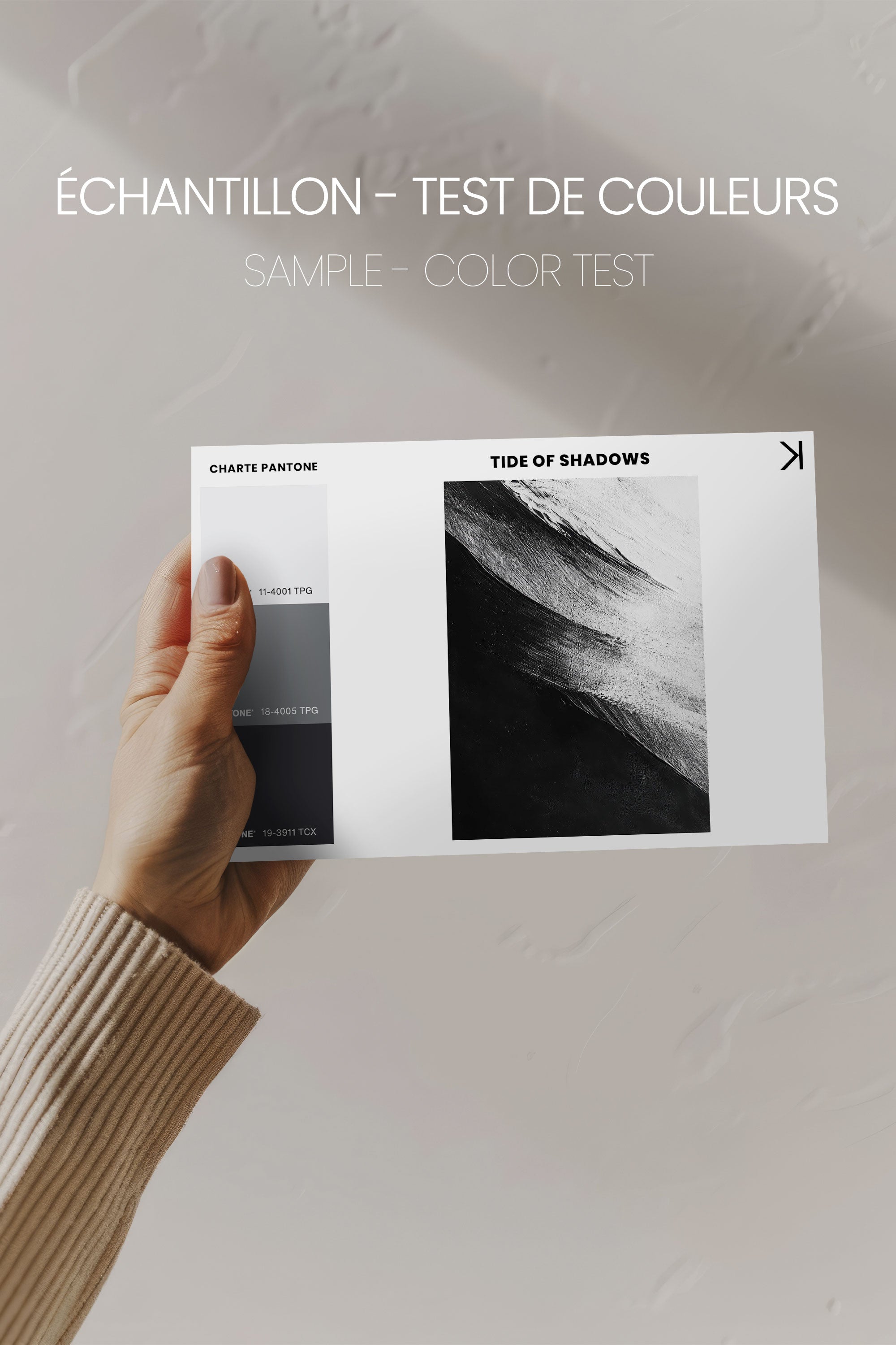 OLEKA CANVAS - TIDE OF SHADOWS, Oeuvre sur toile étirée, encadré Naturel Clair