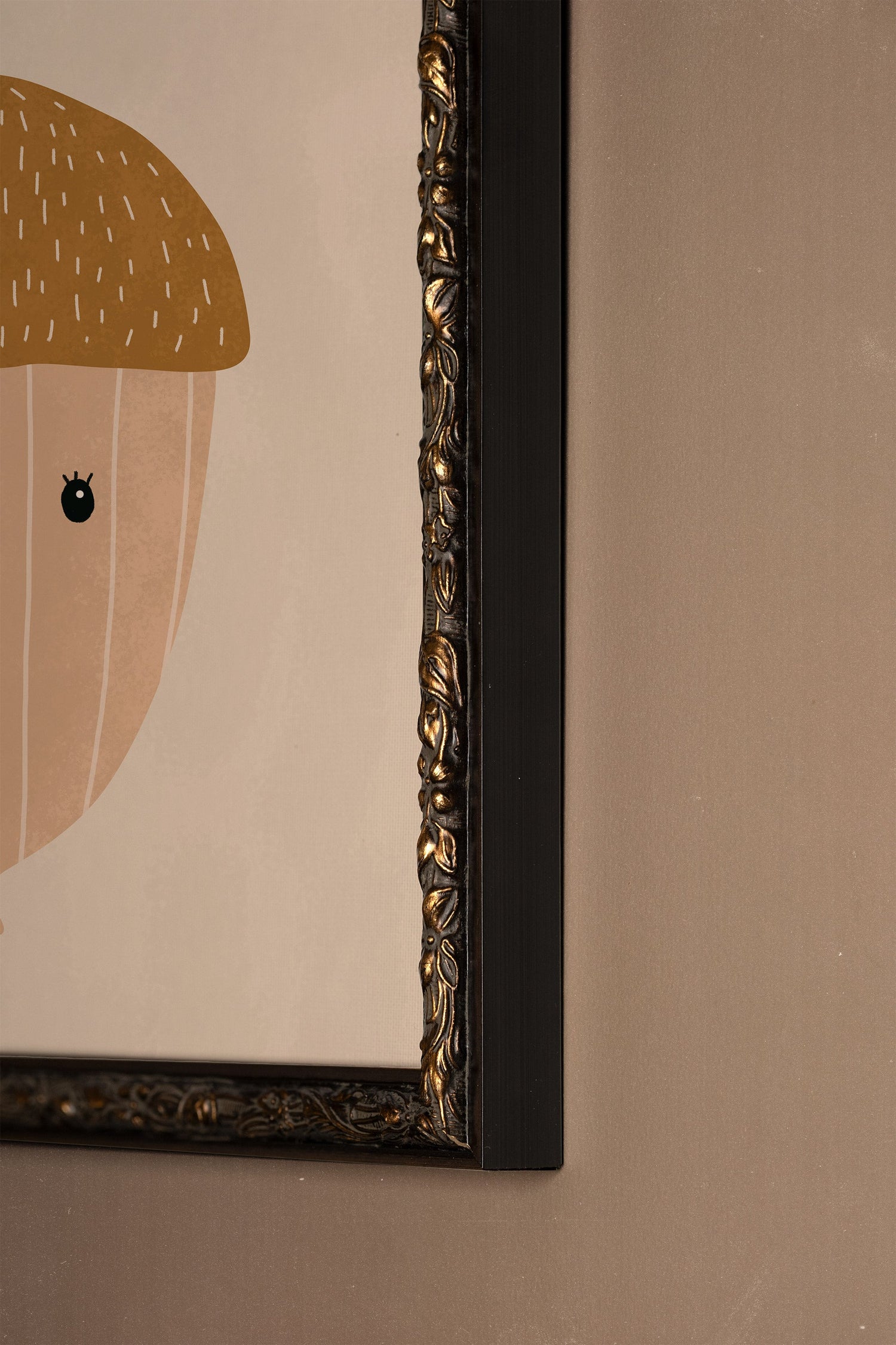 NOISETTE DOUCE, Oeuvre sur toile rigide, encadré Vintage Bronze