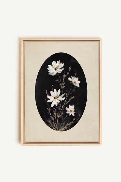 MINIMAL FLORA, Work on stretched canvas, framed Naturel Clair