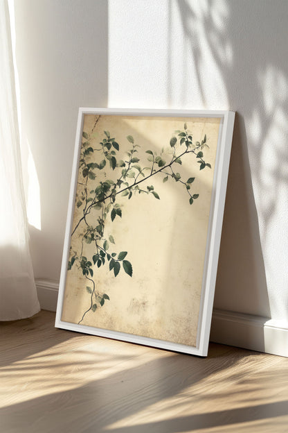 OLEKA CANVAS - SILENT VINES, Oeuvre sur toile étirée, encadré Blanc