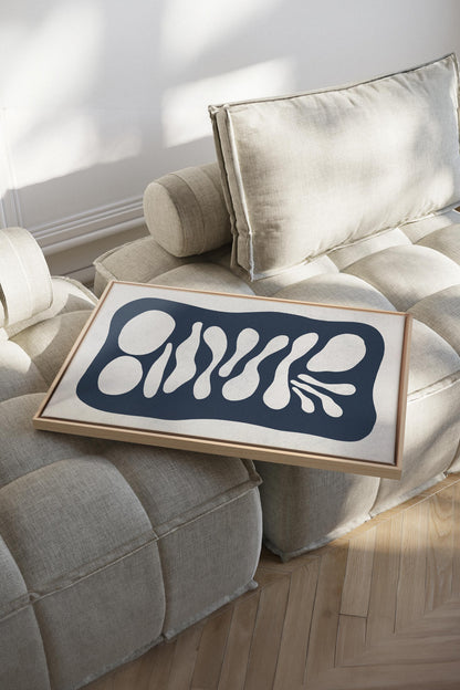 OLEKA CANVAS - ONDE CRÉATIVE, Oeuvre sur toile étirée, encadré Naturel Clair