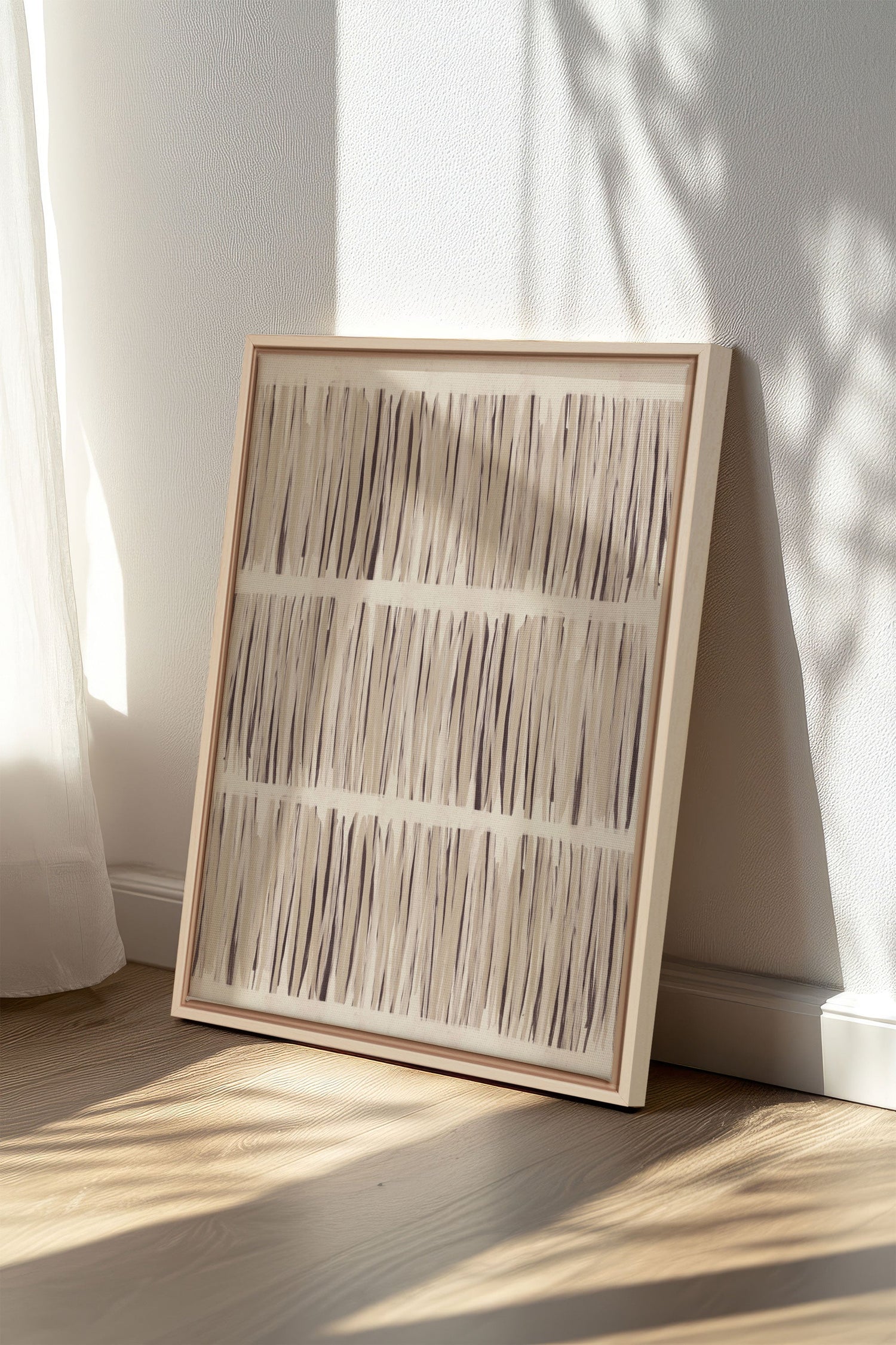 OLEKA CANVAS - PARFUM DE PRAIRIE, Oeuvre sur toile étirée, encadré Naturel Clair