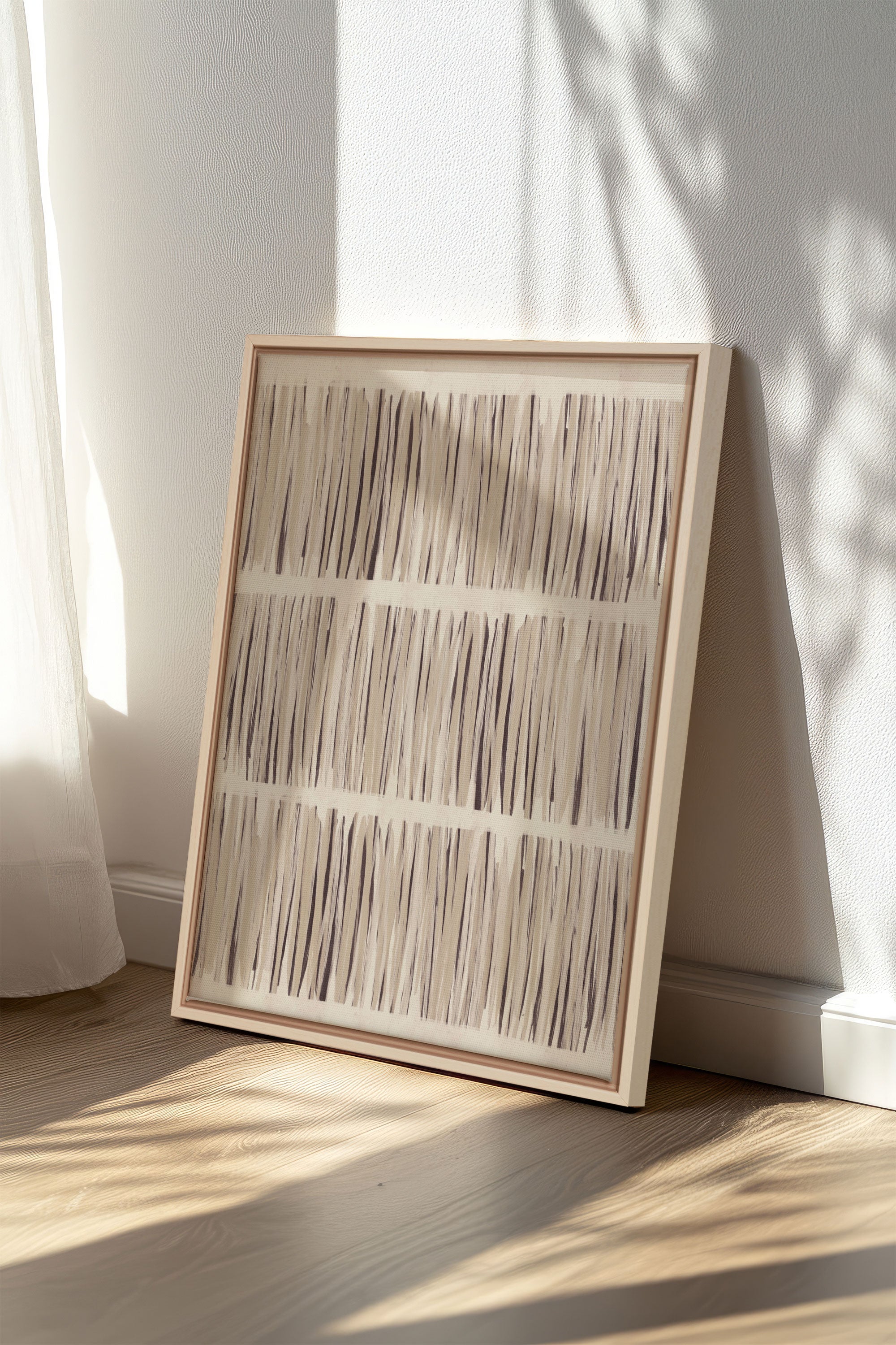 OLEKA CANVAS - PARFUM DE PRAIRIE, Oeuvre sur toile étirée, encadré Naturel Clair