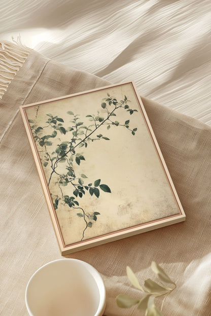 OLEKA CANVAS - SILENT VINES, Oeuvre sur toile étirée, encadré Naturel Clair