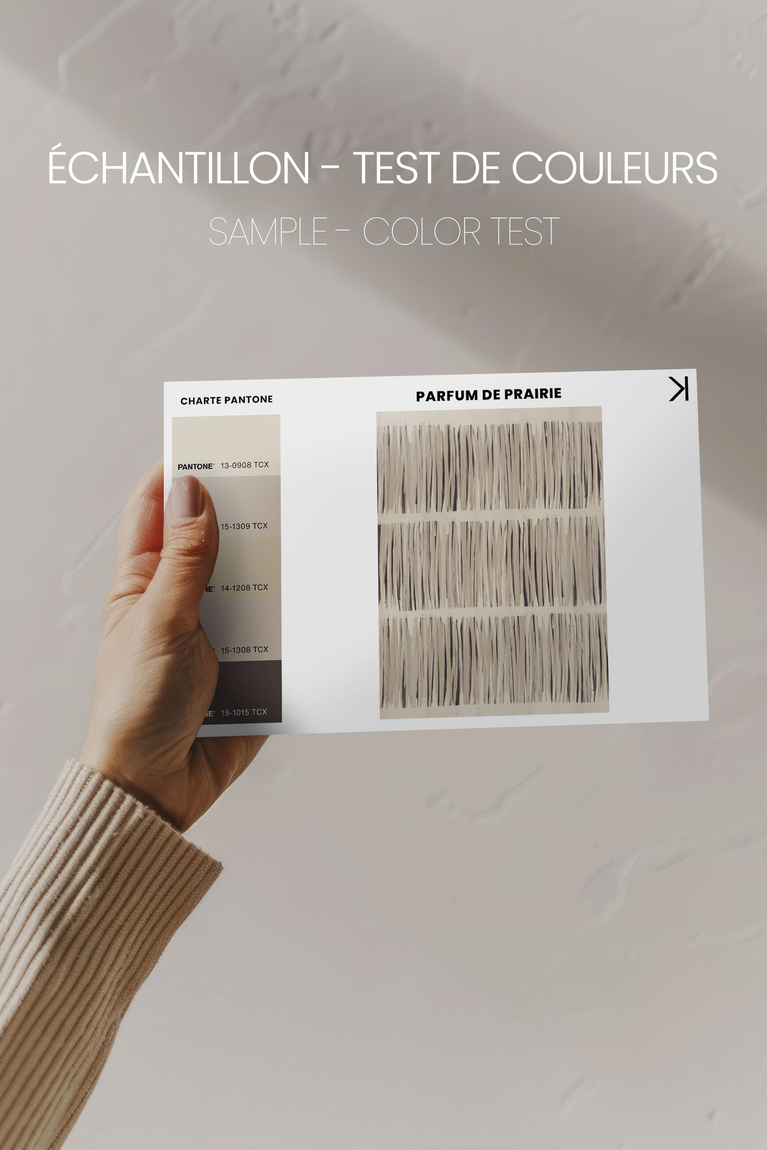 OLEKA CANVAS - PARFUM DE PRAIRIE, Oeuvre sur toile étirée, encadré Brun Chêne