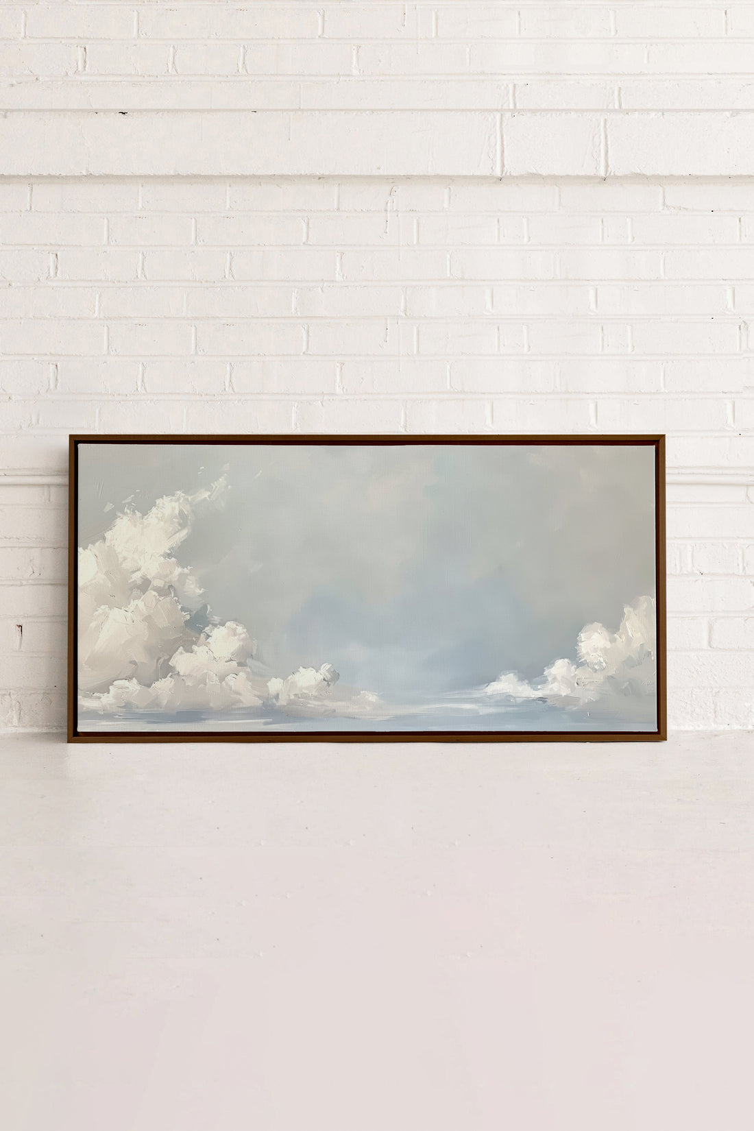 OLEKA CANVAS - CLOUDSCAPE, Oeuvre sur toile étirée, encadré Brun Noyer