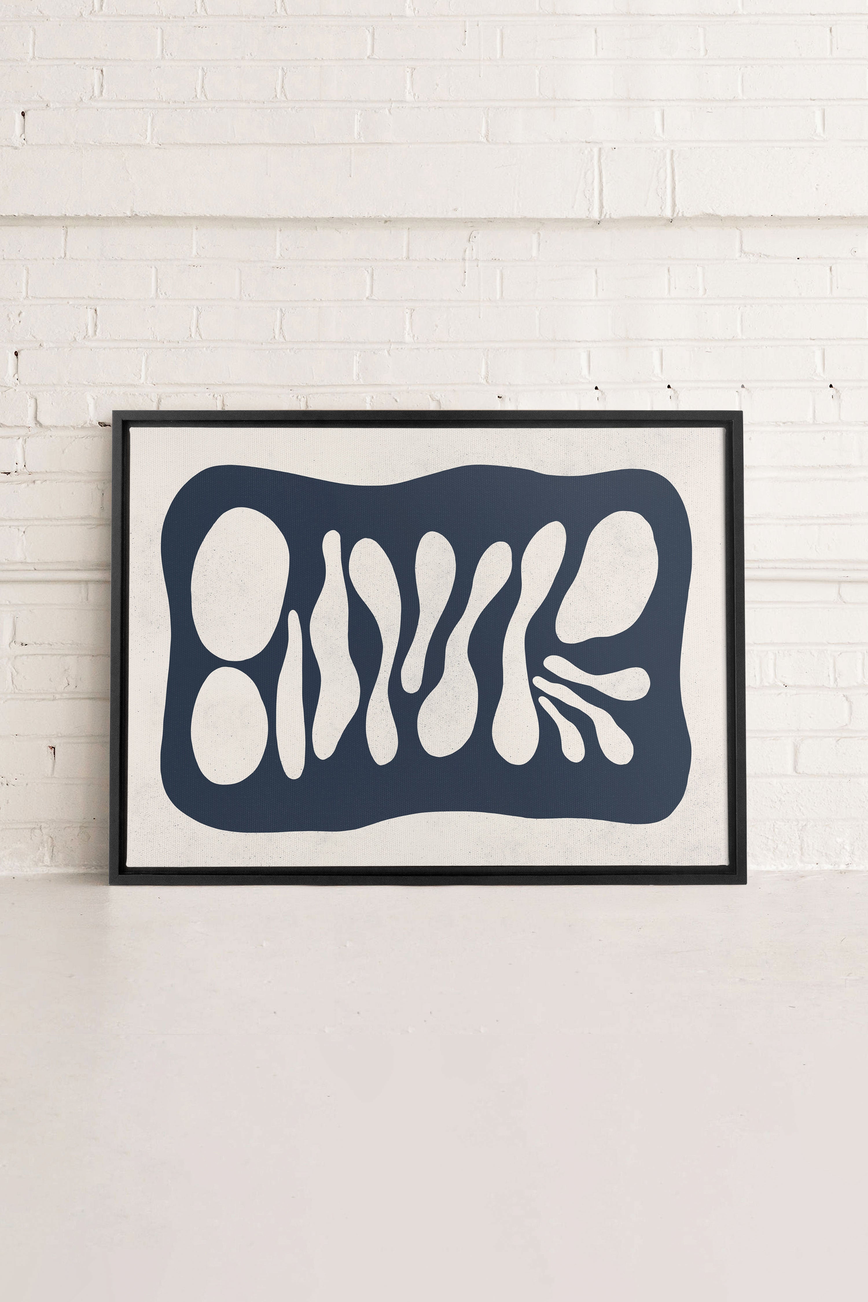 OLEKA CANVAS - ONDE CRÉATIVE, Oeuvre sur toile étirée, encadré Noir