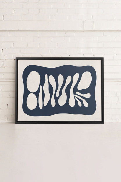 OLEKA CANVAS - ONDE CRÉATIVE, Oeuvre sur toile étirée, encadré Noir