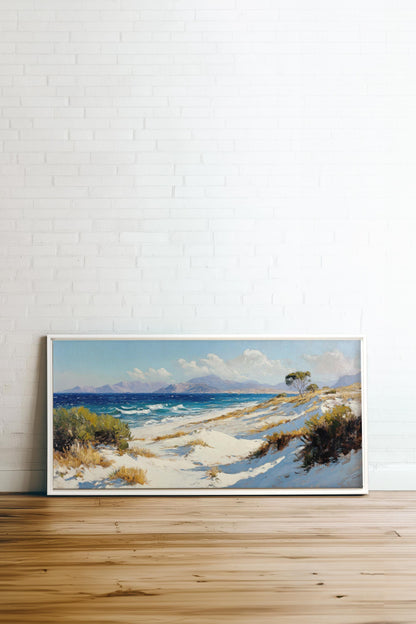 OLEKA CANVAS - SALTY WINDS, Oeuvre sur toile étirée, encadré Blanc