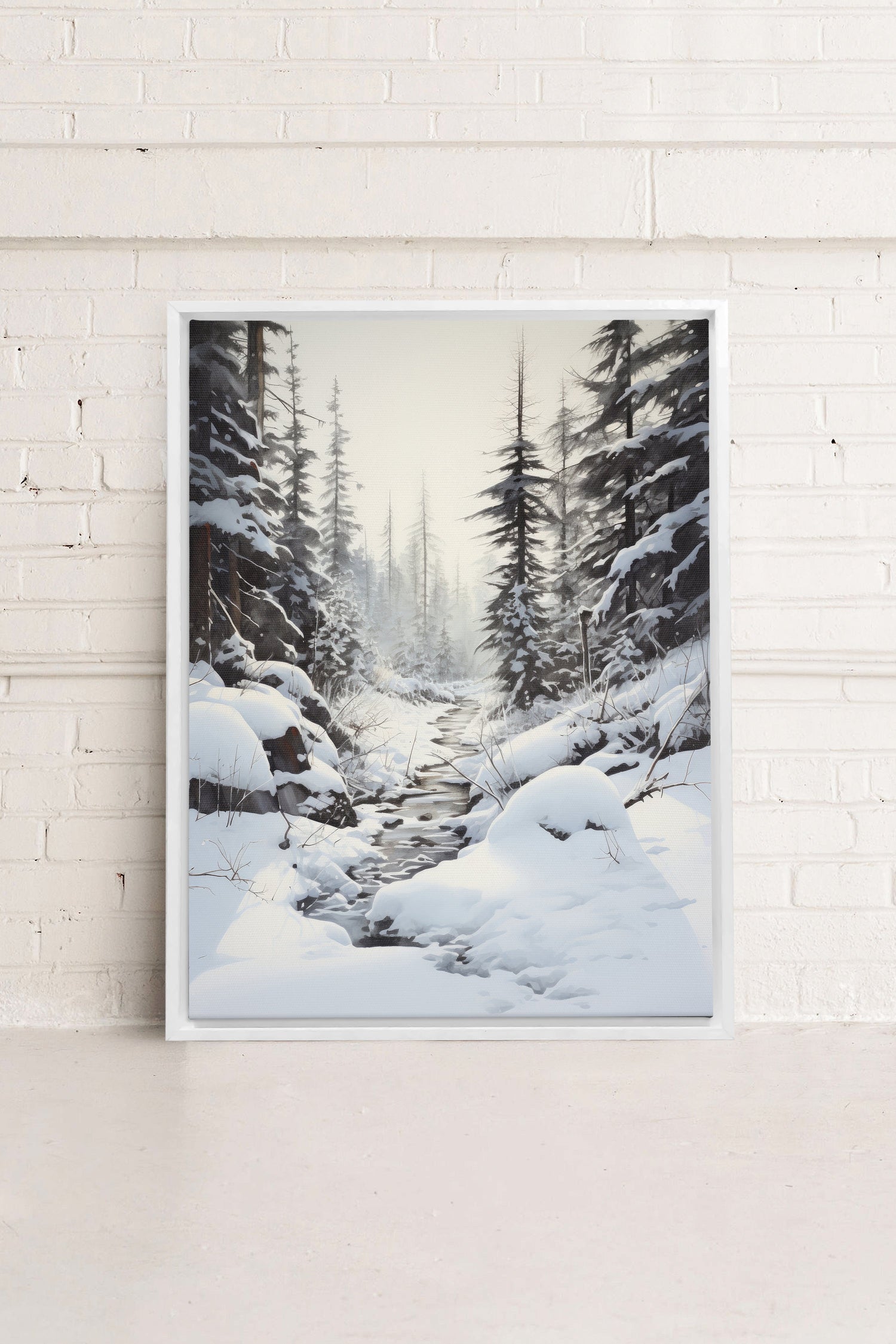 OLEKA CANVAS - ENCHANTED GLADE, Oeuvre sur toile étirée, encadré Blanc