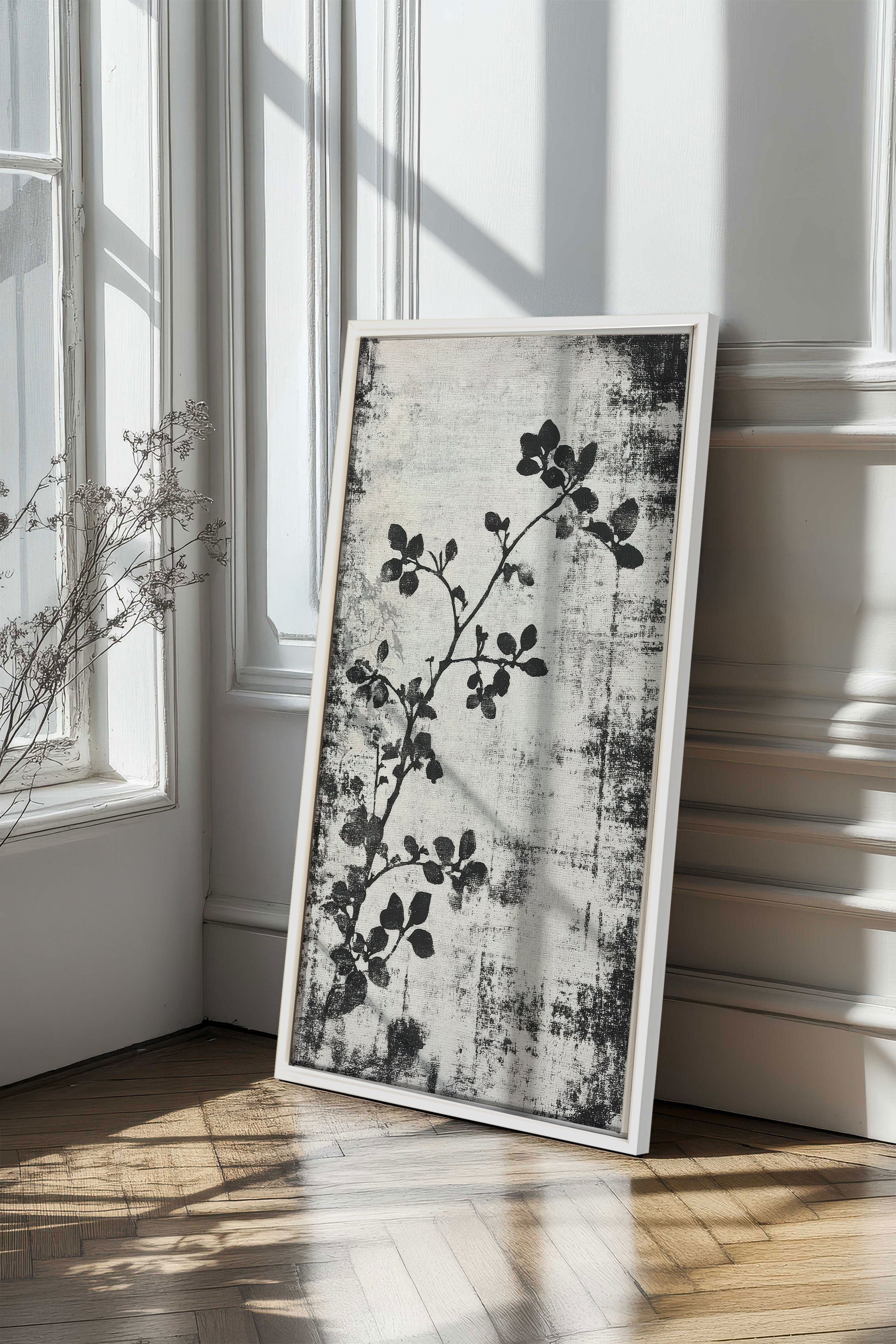 OLEKA CANVAS - SUBTLE NATURE, Oeuvre sur toile étirée, encadré Blanc
