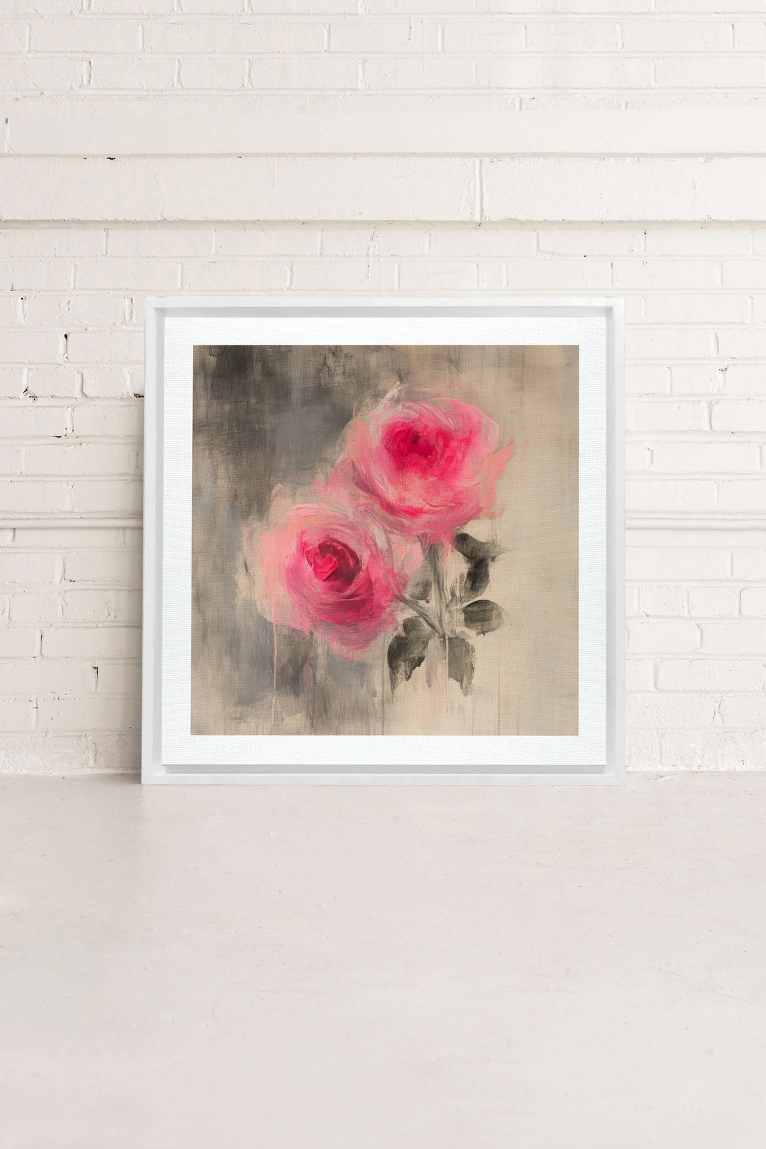 OLEKA CANVAS - MIDNIGHT VELVET, Oeuvre sur toile étirée, encadré Blanc