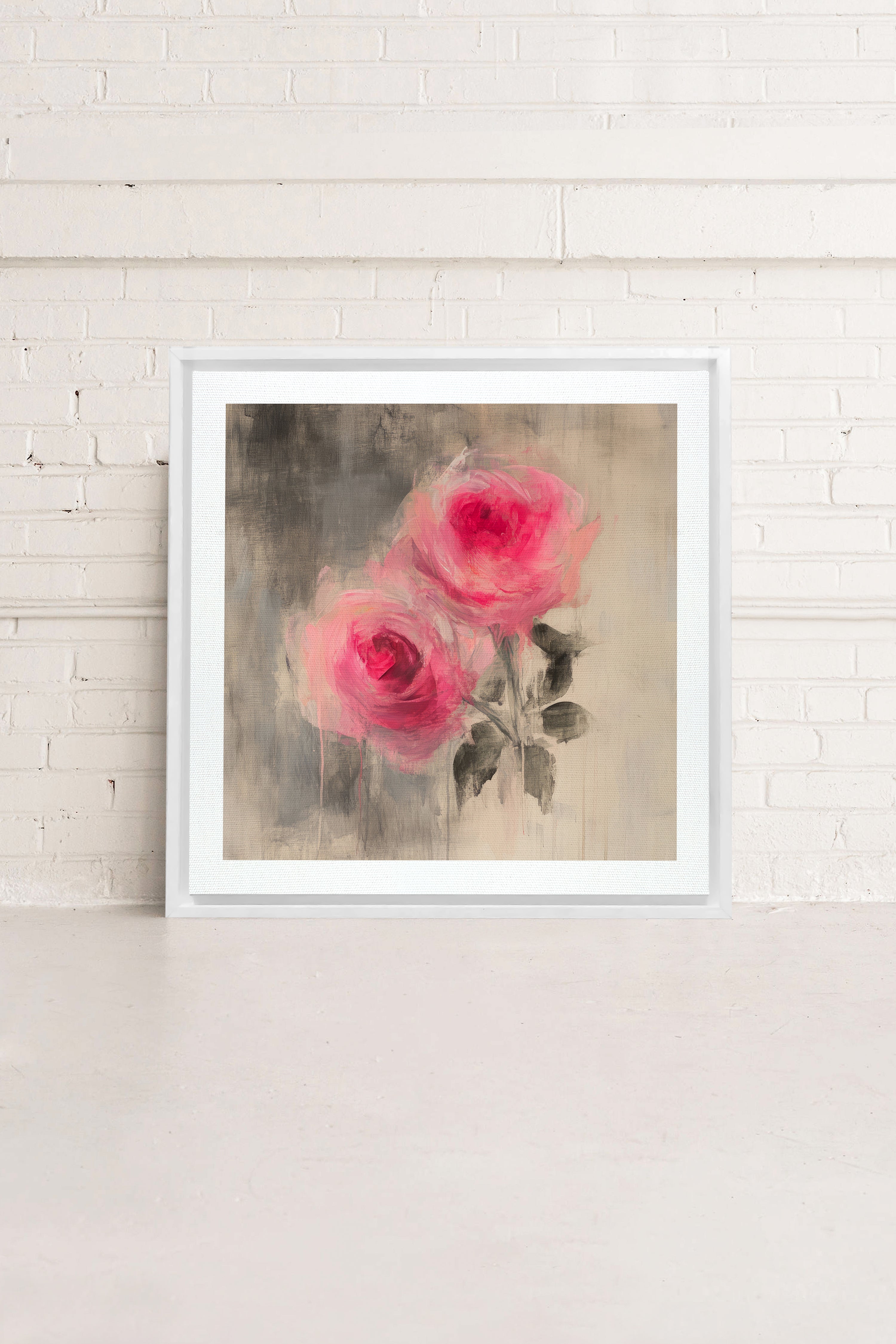 OLEKA CANVAS - MIDNIGHT VELVET, Oeuvre sur toile étirée, encadré Blanc