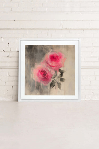 OLEKA CANVAS - MIDNIGHT VELVET, Oeuvre sur toile étirée, encadré Blanc