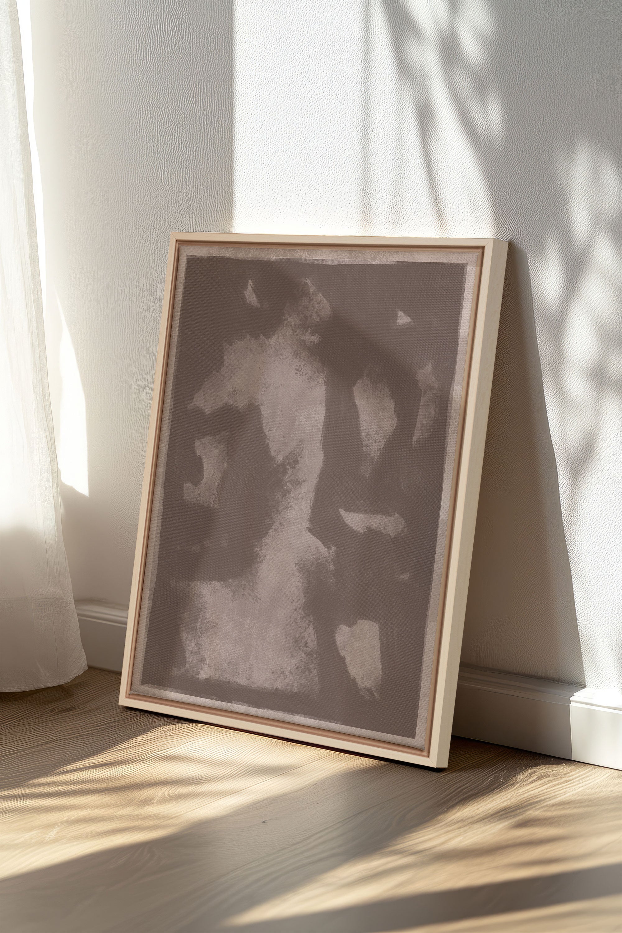 OLEKA CANVAS - OMBRE MURALE, Oeuvre sur toile étirée, encadré Naturel Clair